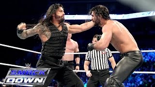 Roman Reigns vs Kane amp Seth Rollins SmackDown March 19 2015 [upl. by Ainoda713]