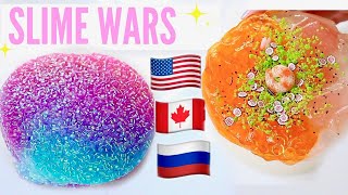 200 Slime war USA VS RUSSIA VS CANADA SLIME PACKAGES REVIEW [upl. by Ylliw]