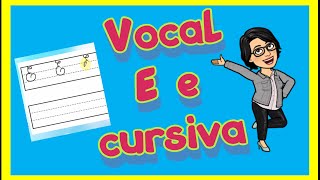 Cómo ESCRIBIR ✅ la vocal E mayúscula y minúscula ✍ CURSIVA [upl. by Lledraw]