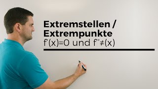 ExtremstellenExtrempunkte Teil 1 1Ableitung0 und f´´x ungleich 0  Mathe by Daniel Jung [upl. by Broadbent856]