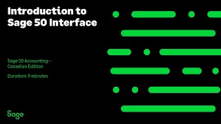 Sage 50 AccountingCanadian Edition  Introduction to Sage 50 Interface [upl. by Pauly462]