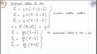 mod02lec10  Brillouin zones for bcc and fcc lattice [upl. by Ralyt]