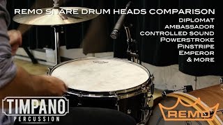 ULTIMATE Remo Snare Drum Heads Comparison  Timpano Percussion [upl. by Sawyor]