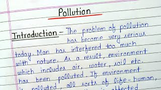 Essay on pollution the problem of pollution in english  Pollution essay in english [upl. by Keely335]