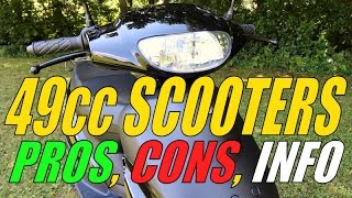 49cc  50cc Scooter Info Pros Cons amp Expectations Moped [upl. by Demona]