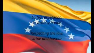 Venezuelan National Anthem  quotGloria Al Bravo Puebloquot ESEN [upl. by Ennayar125]