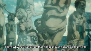 Zeke and The Marleyans transform Connies Village into titans Attack on titan s4 ep 13 english sub [upl. by Soni]