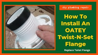 How To Install An Oatey 43651 TwistNSet Cast Iron Replacement Flange [upl. by Rechaba261]