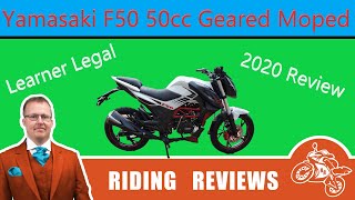 Yamasaki F50 50cc Geared Moped UK Review 2020 [upl. by Macomber]