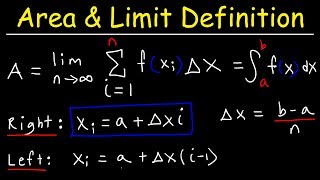 Finding The Area Using The Limit Definition amp Sigma Notation [upl. by Helsa76]