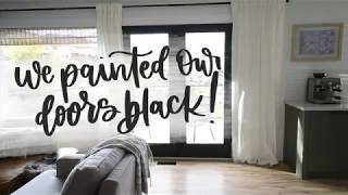 Painting Doors Black Transforms The Space DIY With Paint Sprayer [upl. by Atilemrac]