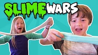 SLIME WARS CHALLENGE  Boys VS Girls  Who won [upl. by Arnelle]