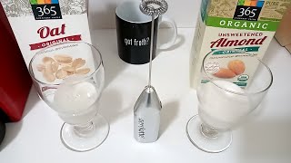 Oat Milk vs Almond Milk part 2 Frothing Test [upl. by Naitsabas]