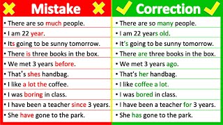 20 MOST COMMON GRAMMAR MISTAKES 🤔 😮  Mistakes amp correction ✅ [upl. by Garin224]