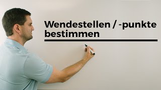 WendestellenWendepunkte bestimmen Teil 1  Mathe by Daniel Jung [upl. by Essinger]