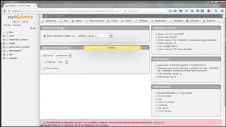 11 phpMyAdmin Remove configuration storage message [upl. by Frodi381]