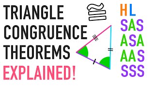 Triangle Congruence Theorems Explained ASA AAS HL [upl. by Outlaw871]