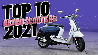 Top 10 Retro Scooters 2021 [upl. by Fesoj]